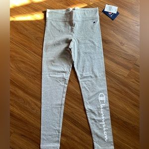 Girls grey champion leggings. New with tags. Size large